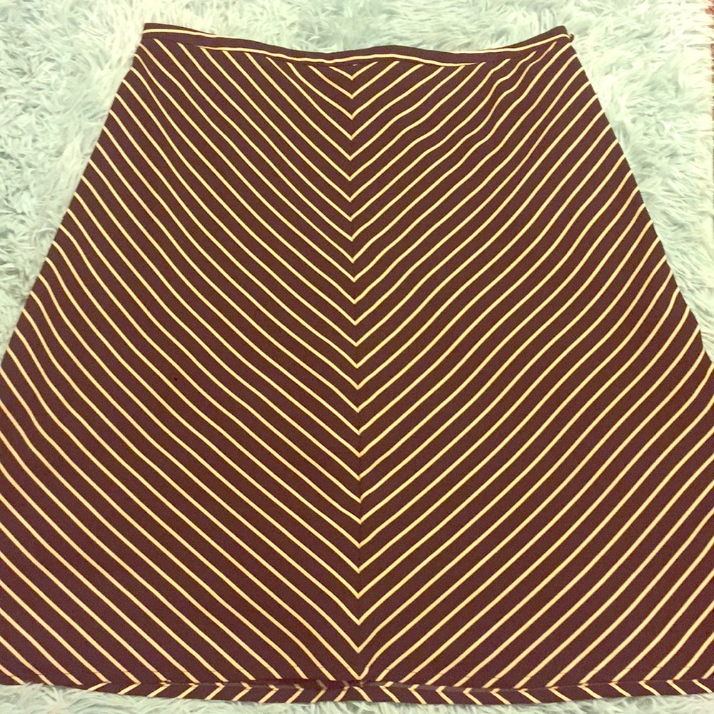 Black and white knee length skirt